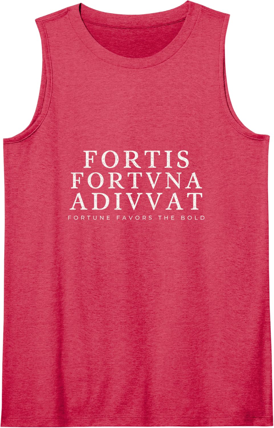 Fortis Fortuna Adiuvat Latin Stoic Philosophy Tee Tank Top - Red
