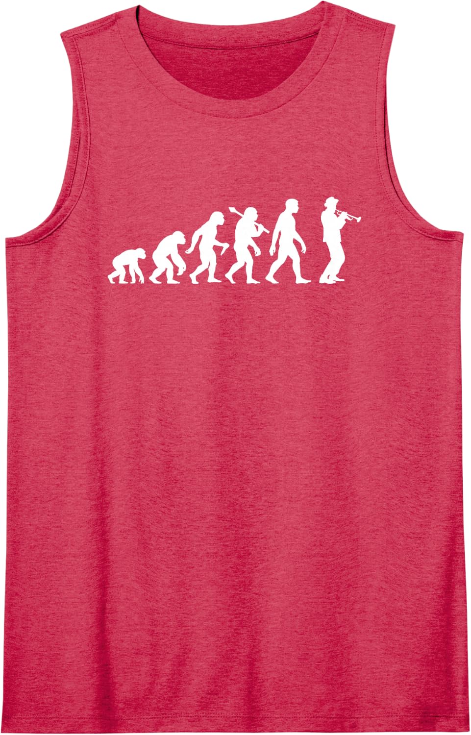 Funny Trumpeter Evolution for Trumpet Player Jazz Musician Tank Top - Red