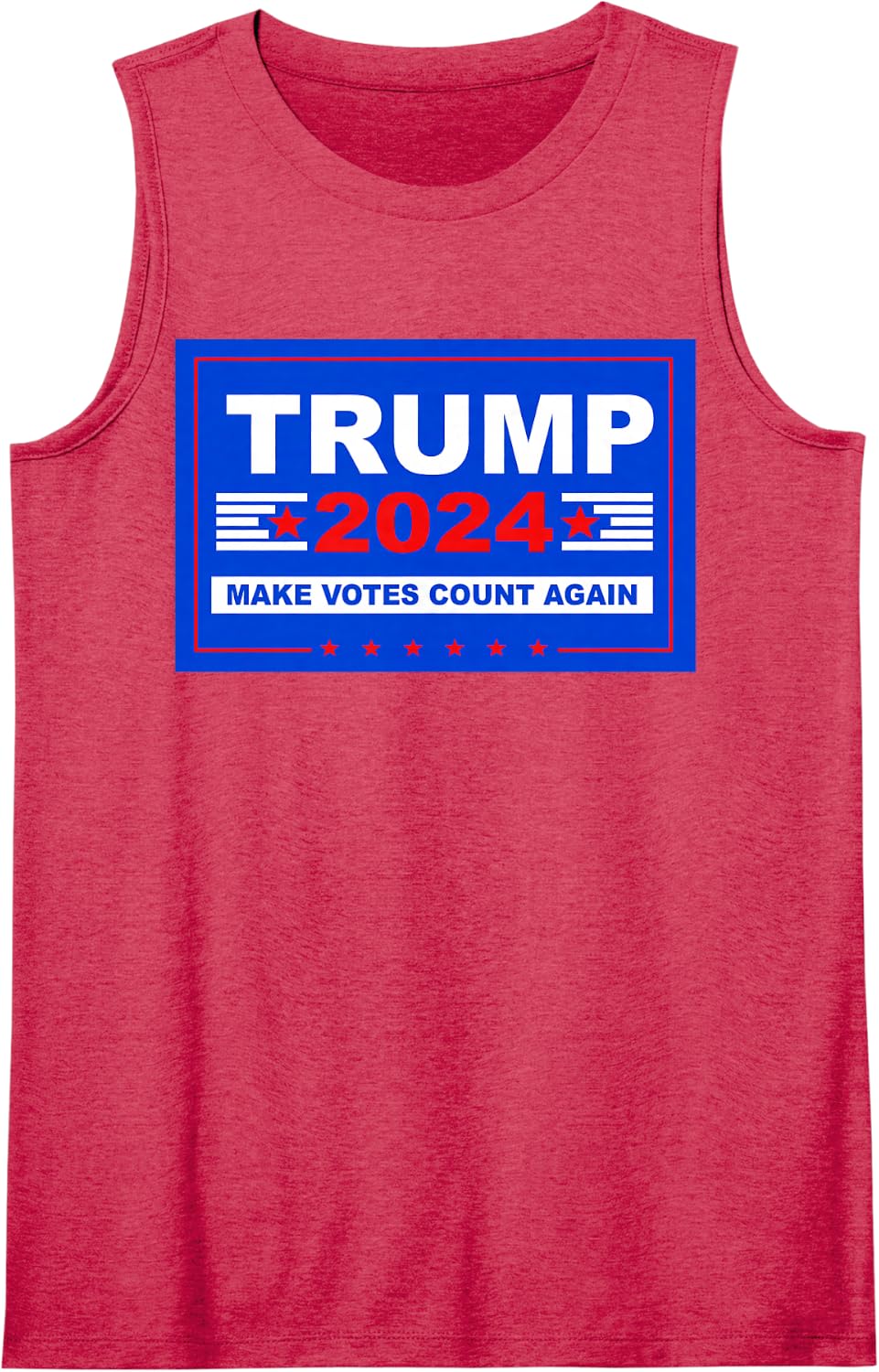 Trump 2024 Make Votes Count Again Sleeveless Tank Top - Red