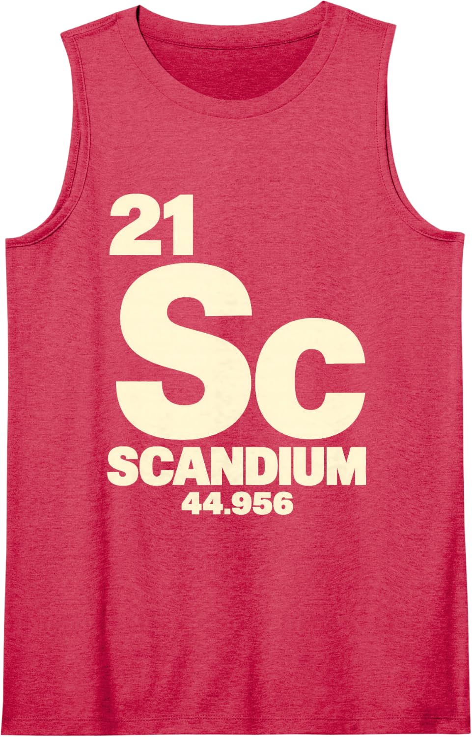 Funny Scandium Element Science Halloween Costume Sleeveless Tank Top - Red
