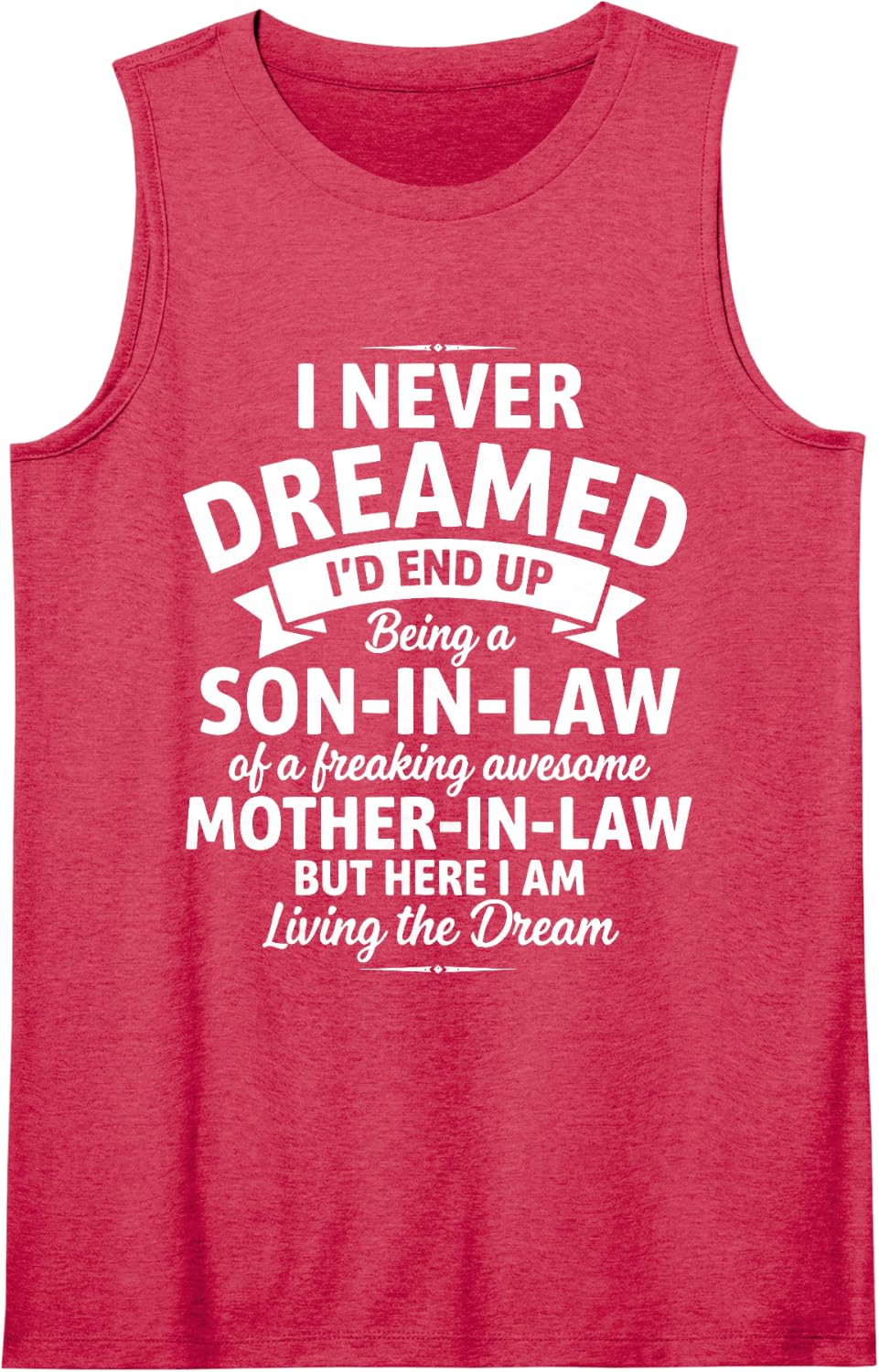 Funny Son in Law Present from Awesome Mother in Law for Men Sleeveless Tank Top - Red