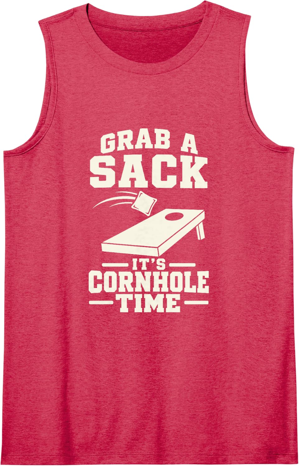 Cornhole Board Bean Bag Toss Backyard Game Player Team Tank Top - Red