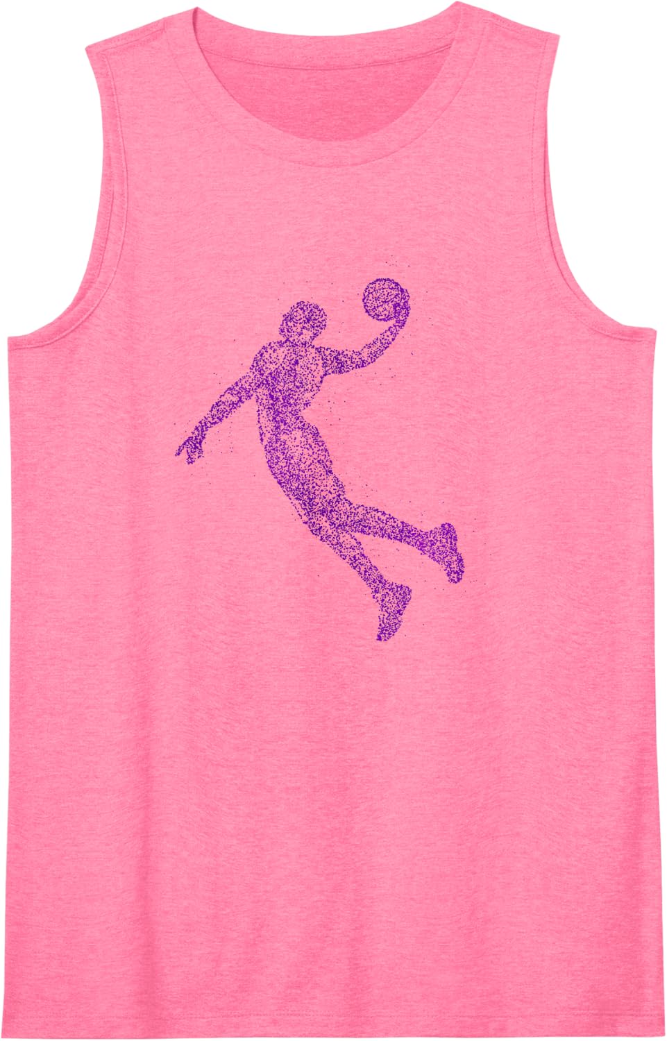 Basketball Sports Fan Men Kids Youth Player Sleeveless Tank Top - Pink