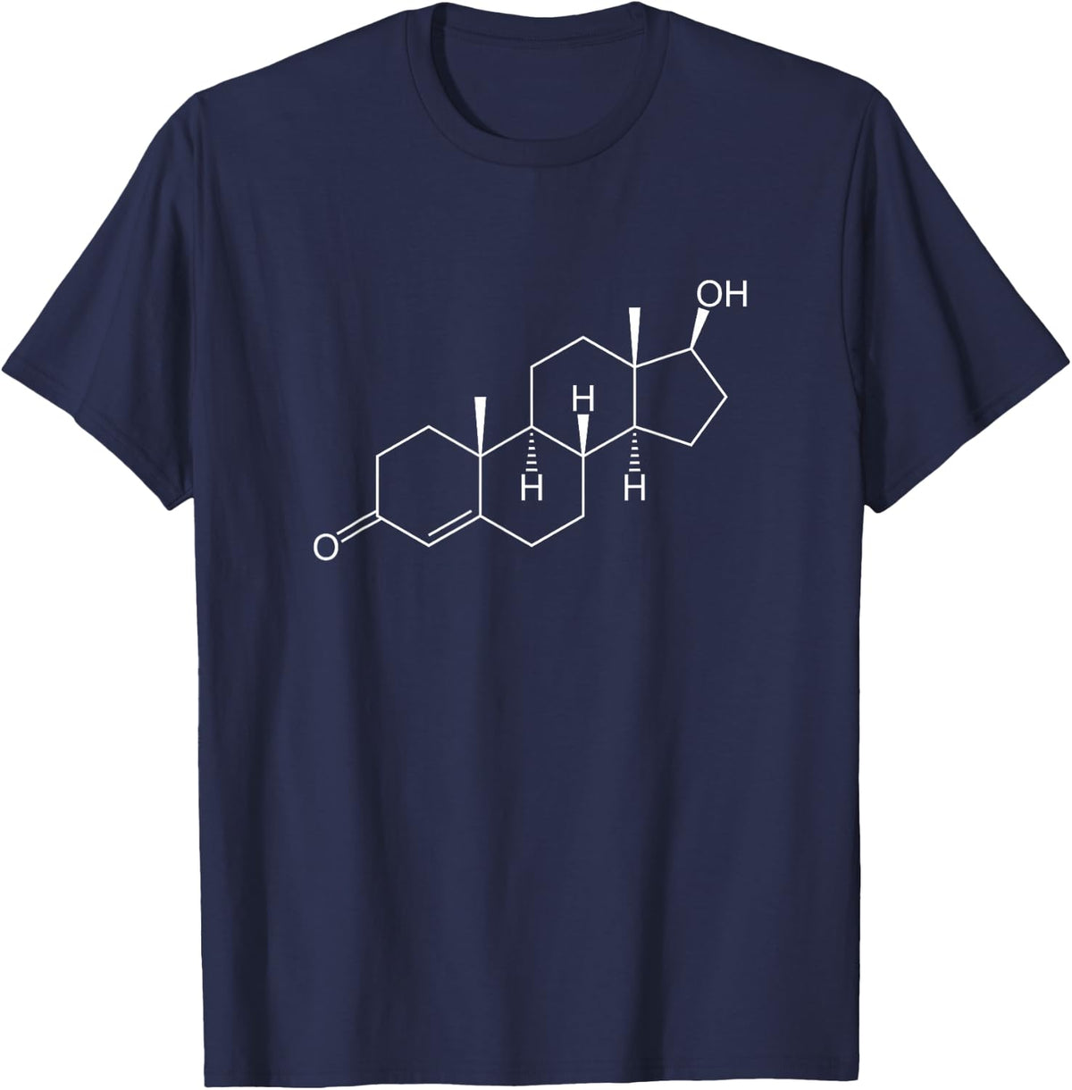 Testosterone Molecule T-Shirt T-Shirt - Navy Blue