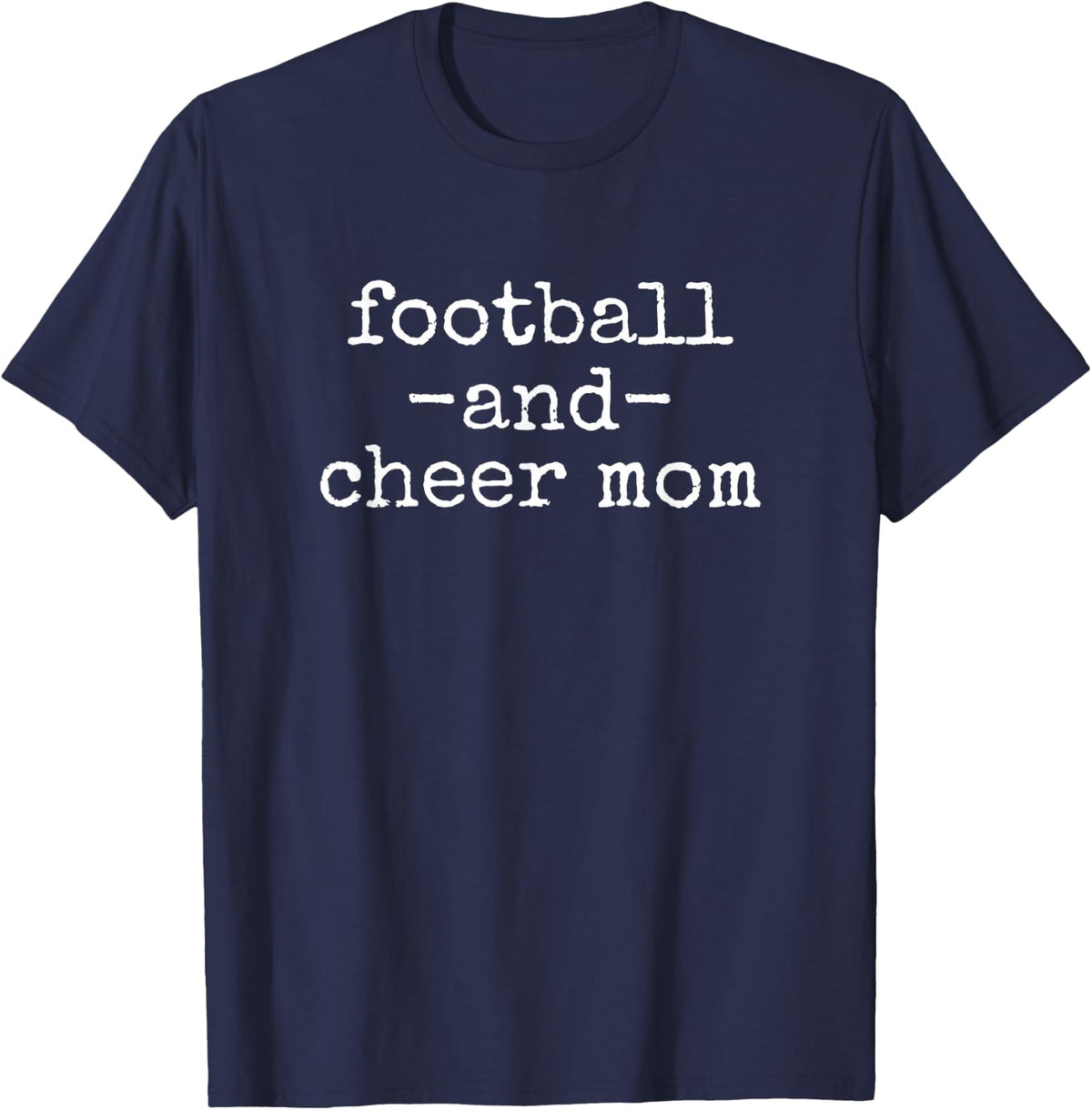 Football and Cheer Mom Cheerleading T-Shirt - Navy Blue