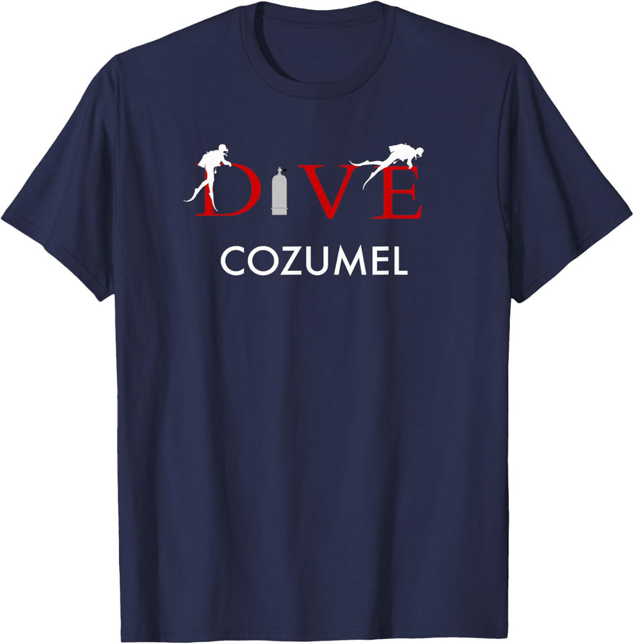 Scuba Dive Cozumel T-Shirt - Navy Blue
