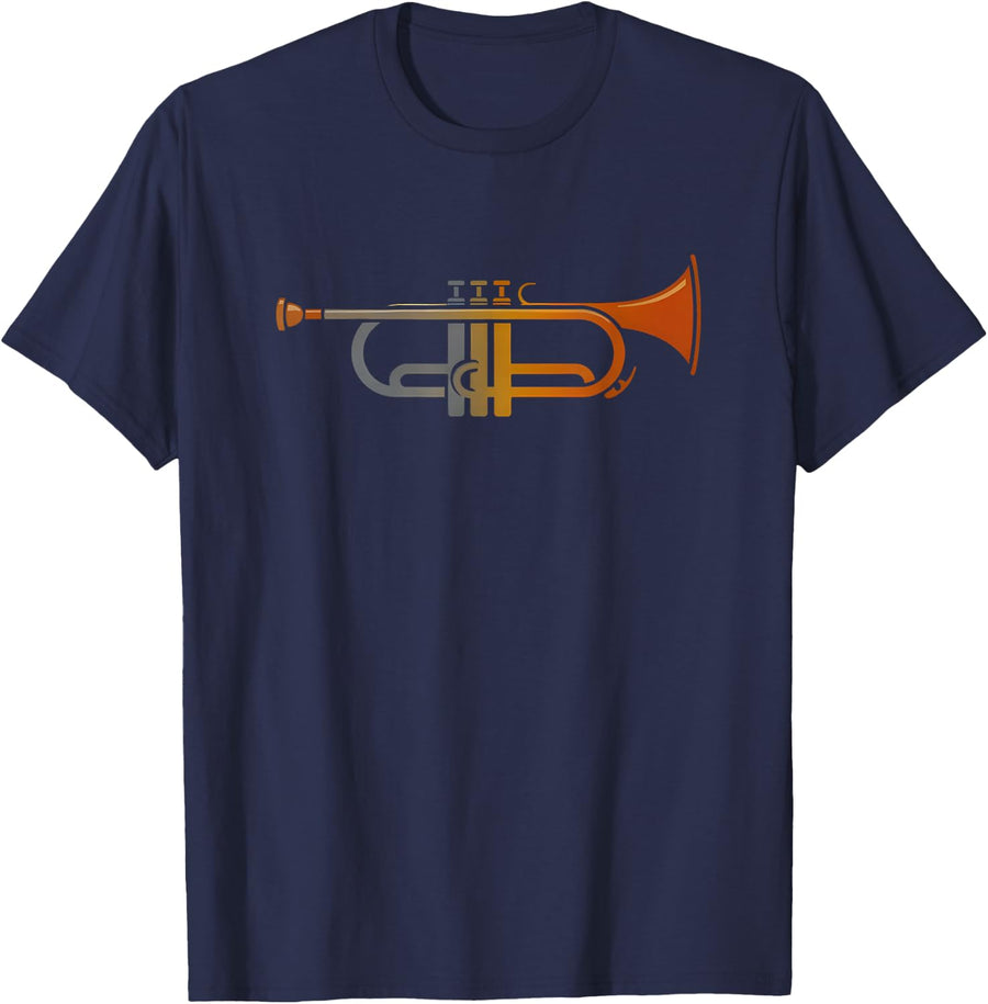 Funny Minimalist Trumpet Musician Saying T-Shirt - Navy Blue