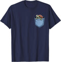 Cute Pocket Eastern Box Turtle Lovers T-Shirt - Navy Blue
