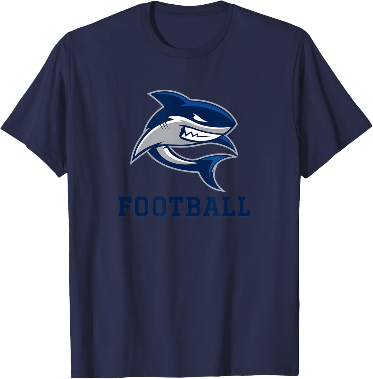 Spanish River Community Sharks Football T-Shirt - Navy Blue