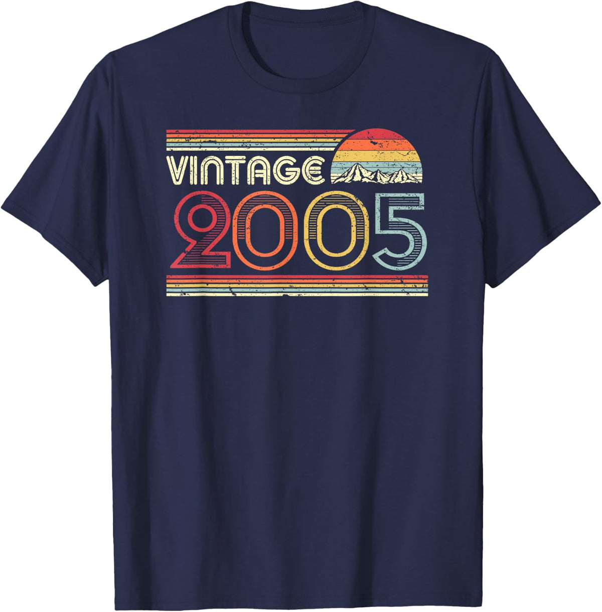 2005 Vintage Shirt, Birthday Gift Tee. Retro Style T-Shirt - Navy Blue