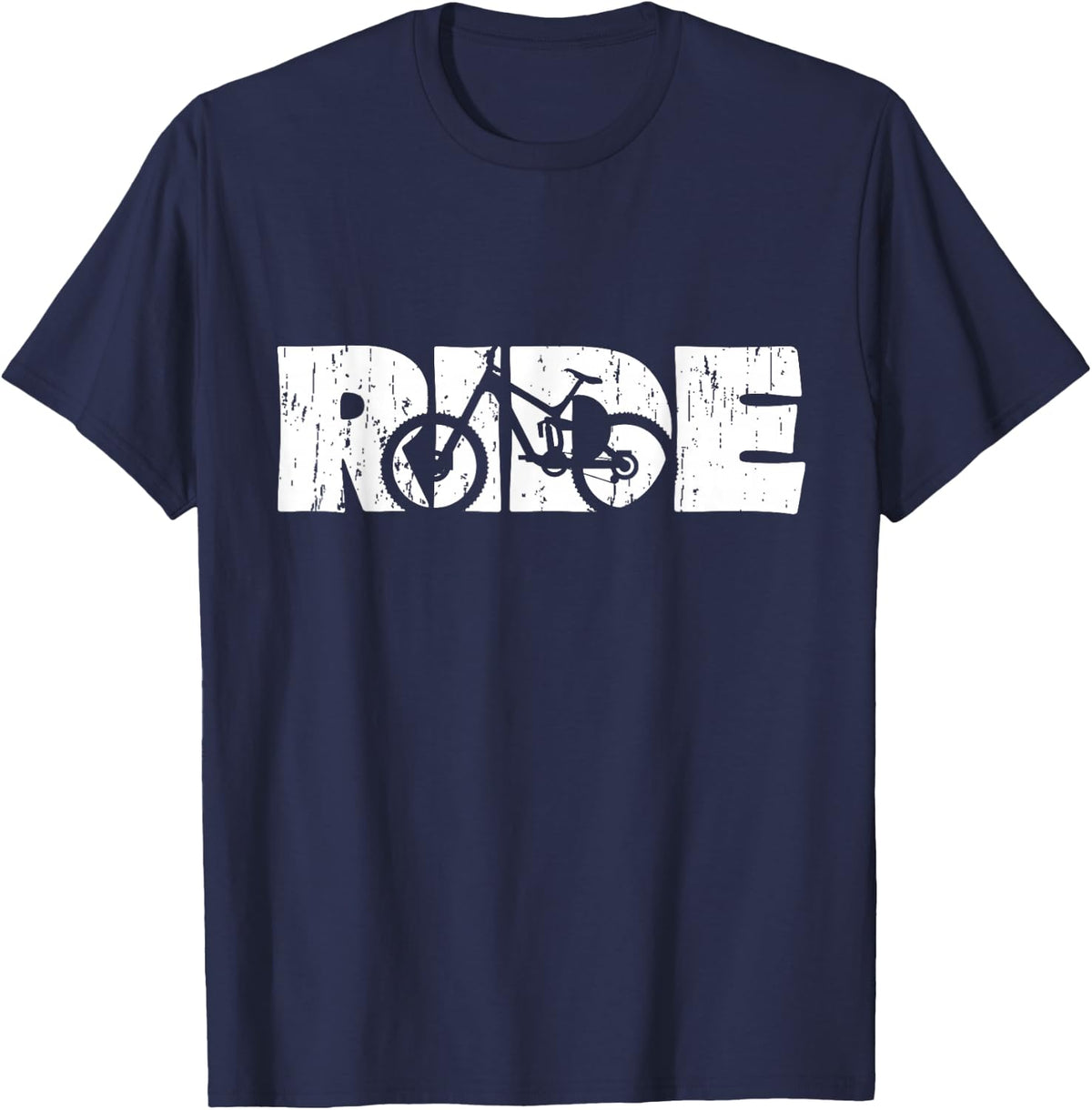 Ride Your Mountain Bike MTB T-Shirt Small - Navy Blue