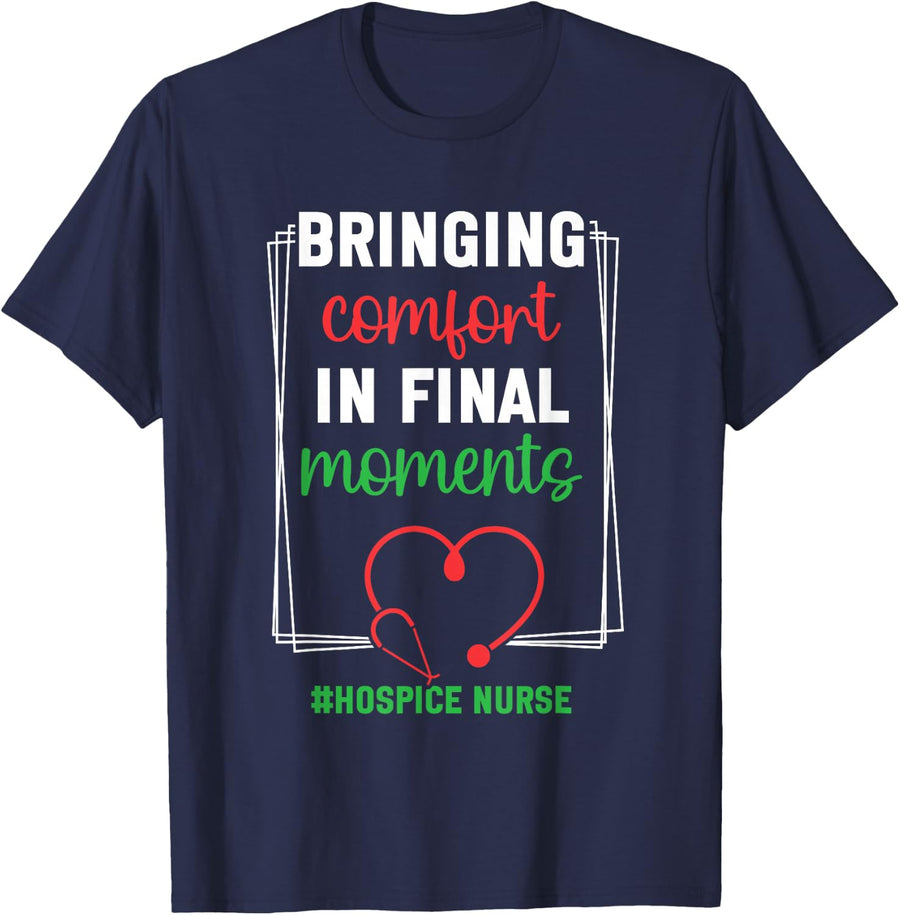 Hospice CNA Medical Nurse Life Women Hospice Nurse T-Shirt - Navy Blue