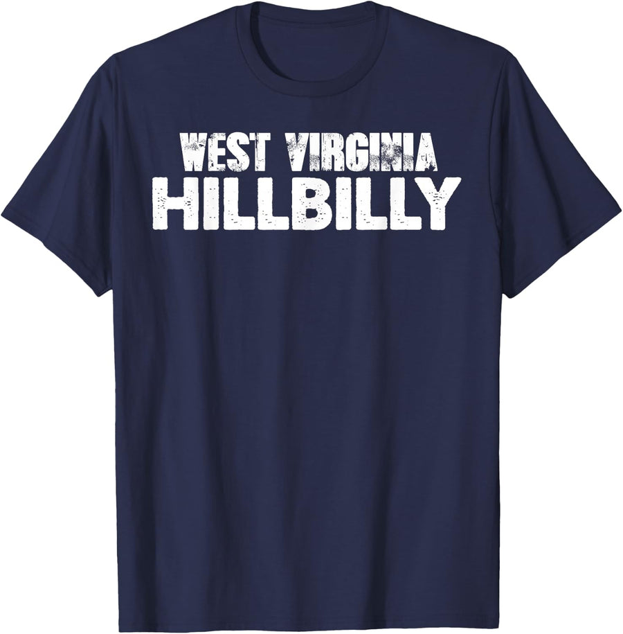 West Virginia Hillbilly Appalachia T-Shirt - Navy Blue