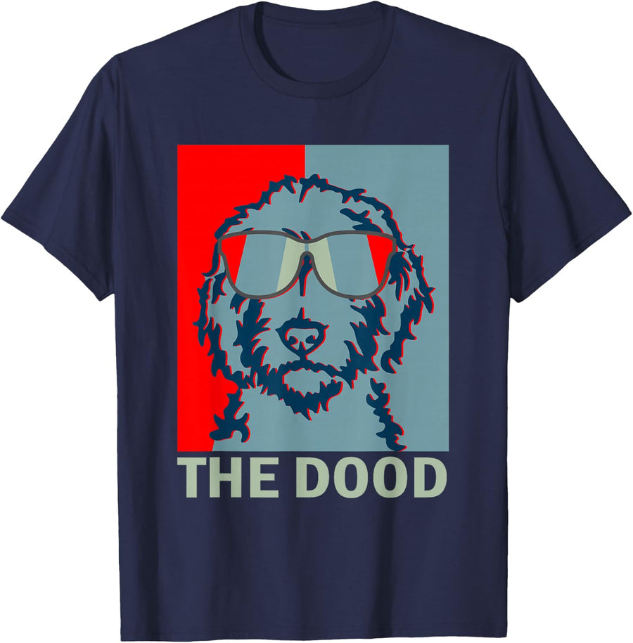 Funny The Dood Goldendoodle T-Shirt - Doodle Mom and Dog Dad Tees Gift - Navy Blue