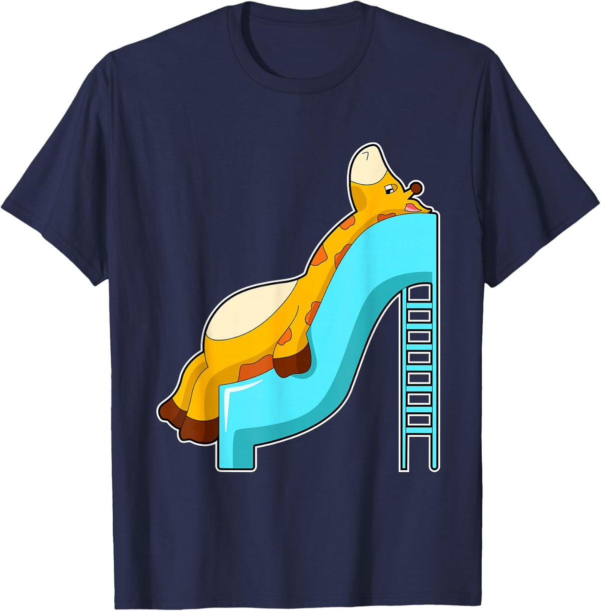 Giraffe Slide T-Shirt - Navy Blue