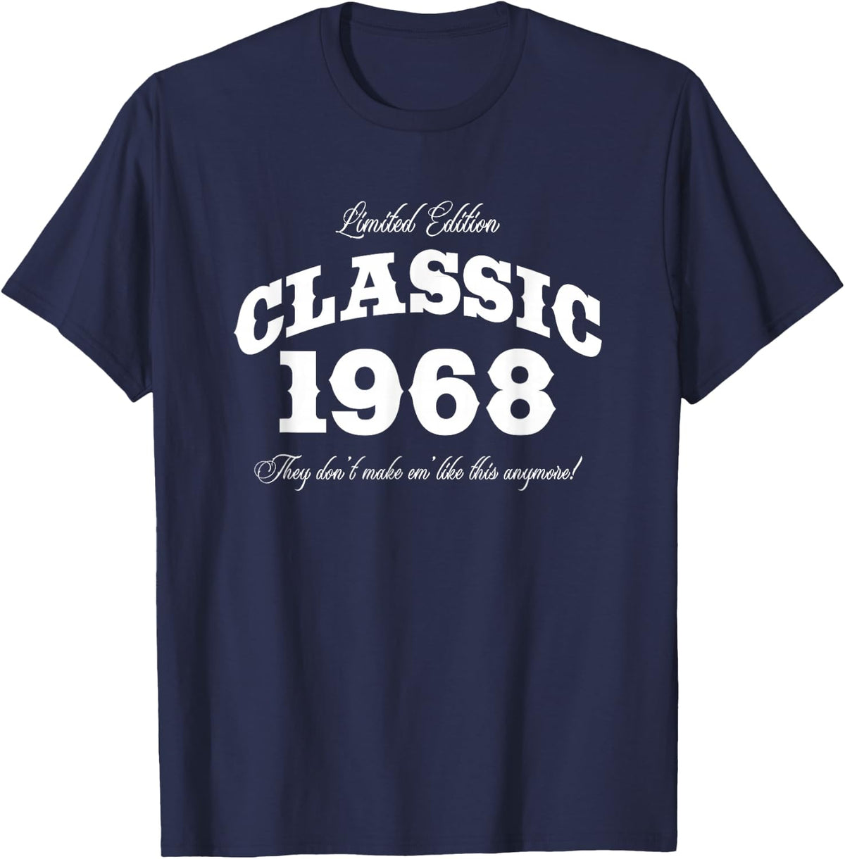58 Year Old Vintage Classic Car 1968 58th Birthday T-Shirt - Navy Blue