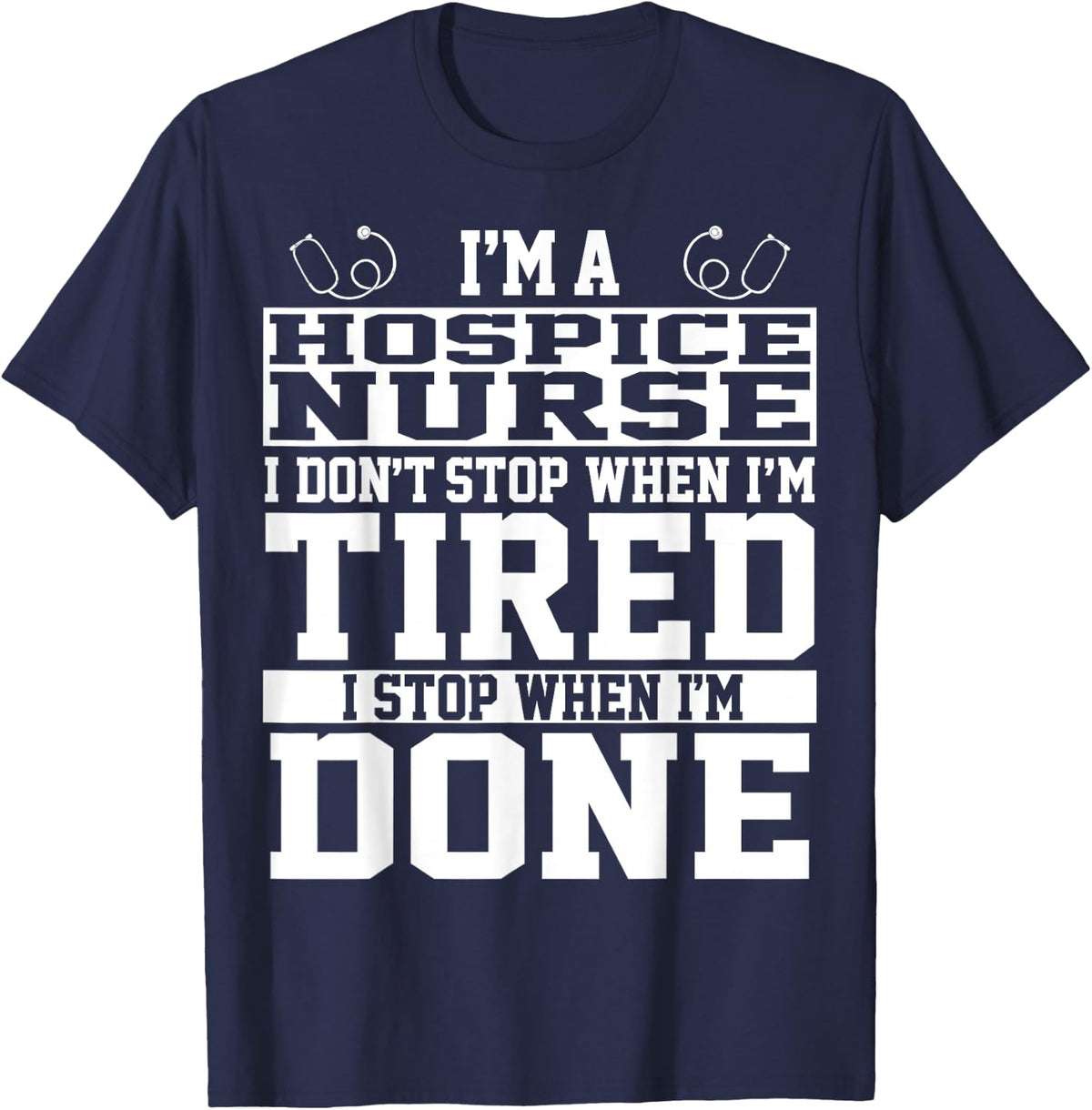 Hospice Nurse Apparel - Funny Awesome Nurses Design T-Shirt - Navy Blue