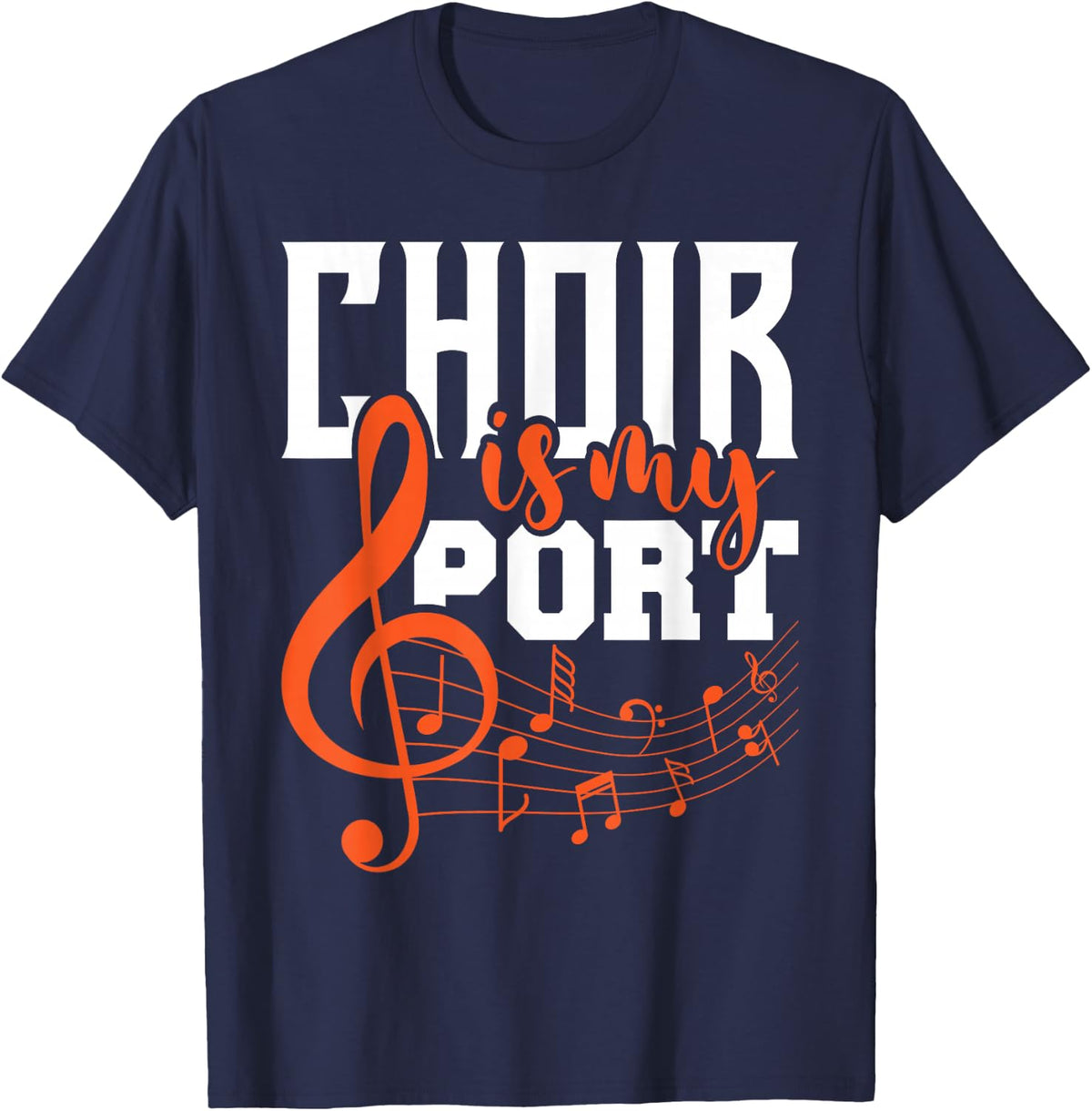 Choir Is My Sport - Chorister Show Choir Singer Gospel T-Shirt - Navy Blue
