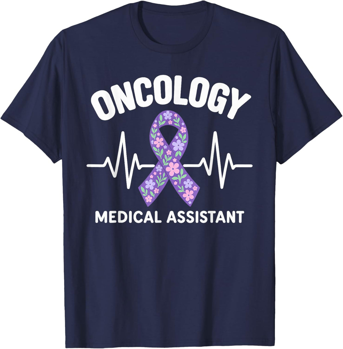 Oncology Medical Assistant Cancer Healthcare T-Shirt - Navy Blue