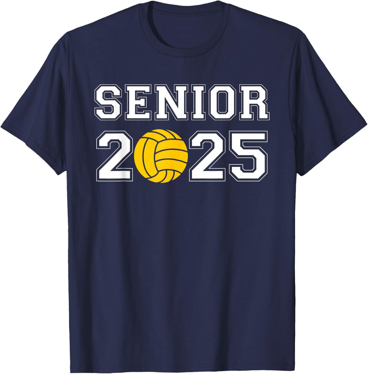 Class of 2025 Graduation Waterpolo Senior 2023 Water Polo T-Shirt - Navy Blue