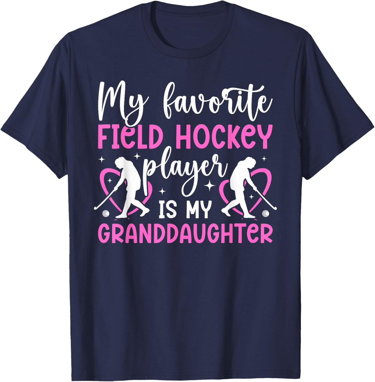 Field Hockey Nana Proud Nana Of A Field Hockey Player Nana T-Shirt - Navy Blue