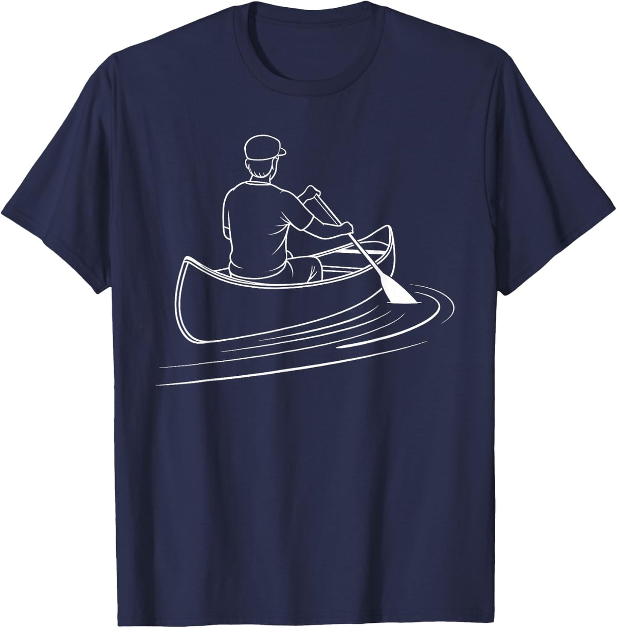 Funny Canoe Art for Men Women Canoeing Canoe Kayak Lover T-Shirt - Navy Blue