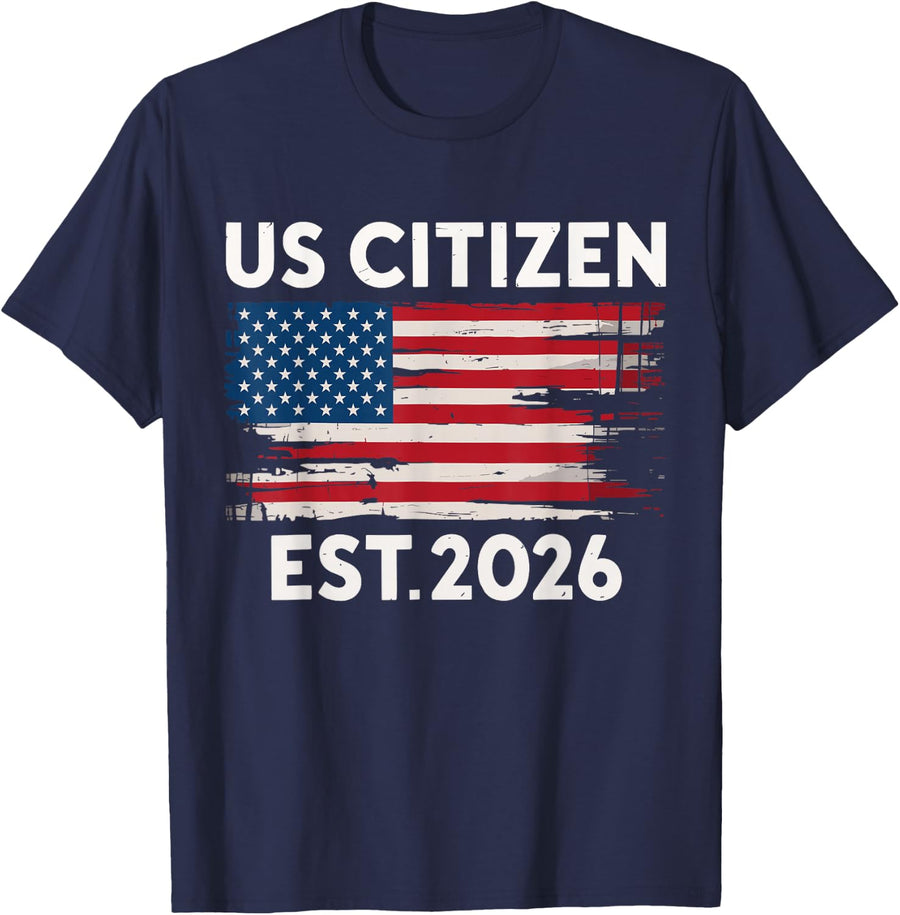 US Citizen 2026 new citizenship USA T-Shirt - Navy Blue