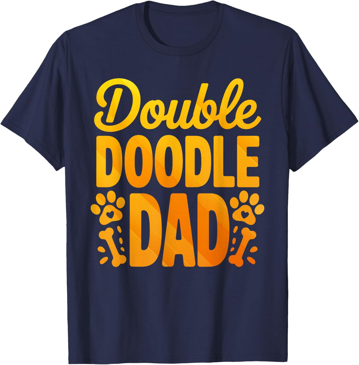 Doodle Dad Art for Men Boys Dog Dad Goldendoodle Puppy Lover T-Shirt - Navy Blue