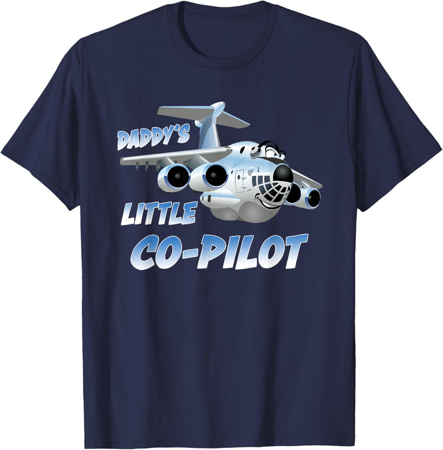 DADDY'S LITTLE CO-PILOT T-Shirt - Navy Blue
