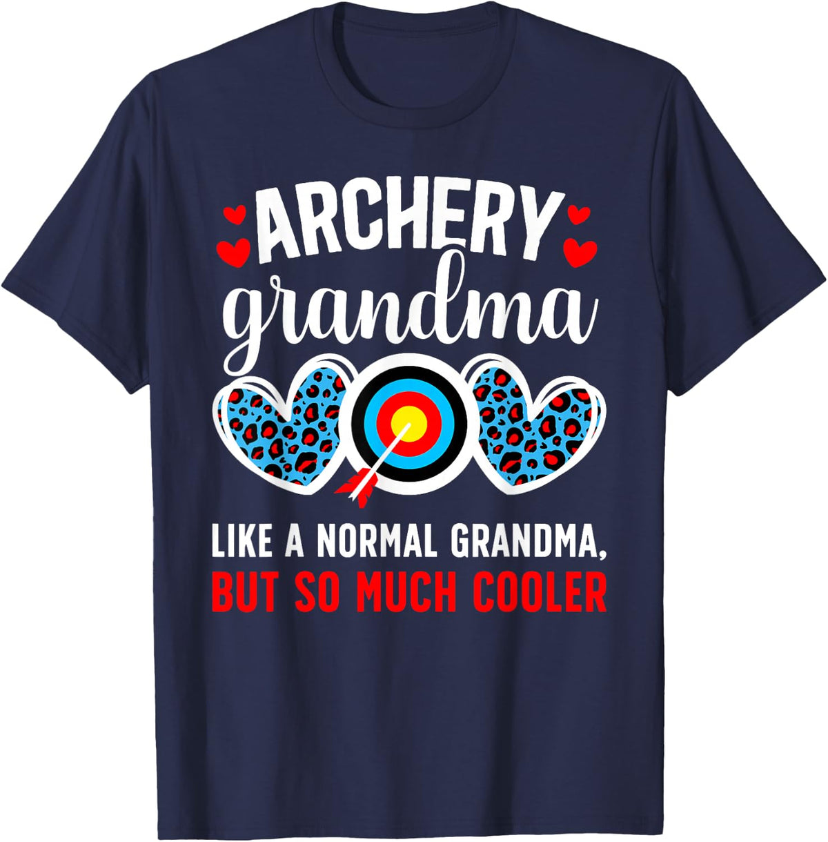 Cool Archery Grandma Of An Archer Grandmother T-Shirt - Navy Blue