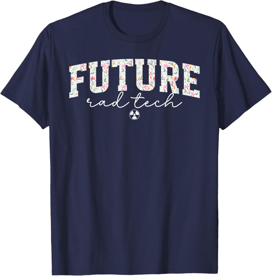 Future Rad Tech to Be Radiology Technologist Student T-Shirt - Navy Blue