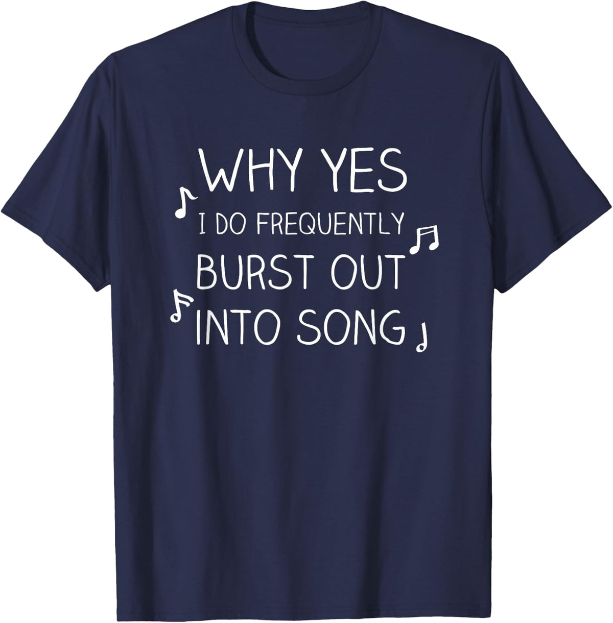 Funny Show Choir Singing Theater Nerd Gift T-Shirt - Navy Blue