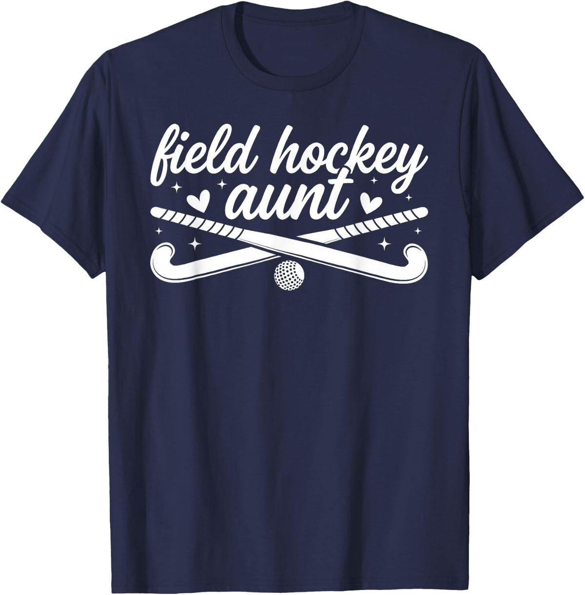 Field Hockey Aunt of A Field Hockey Player Auntie T-Shirt - Navy Blue