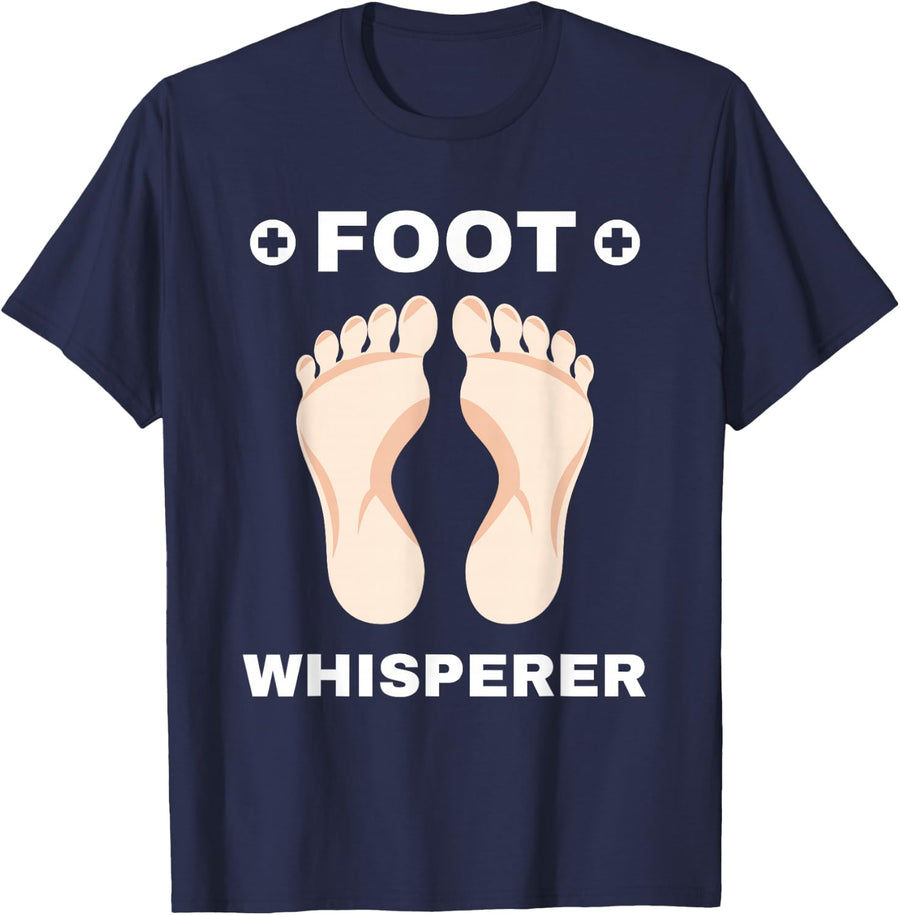 Foot Whisperer Podiatry Medical Assistant Podiatrist Foot T-Shirt - Navy Blue