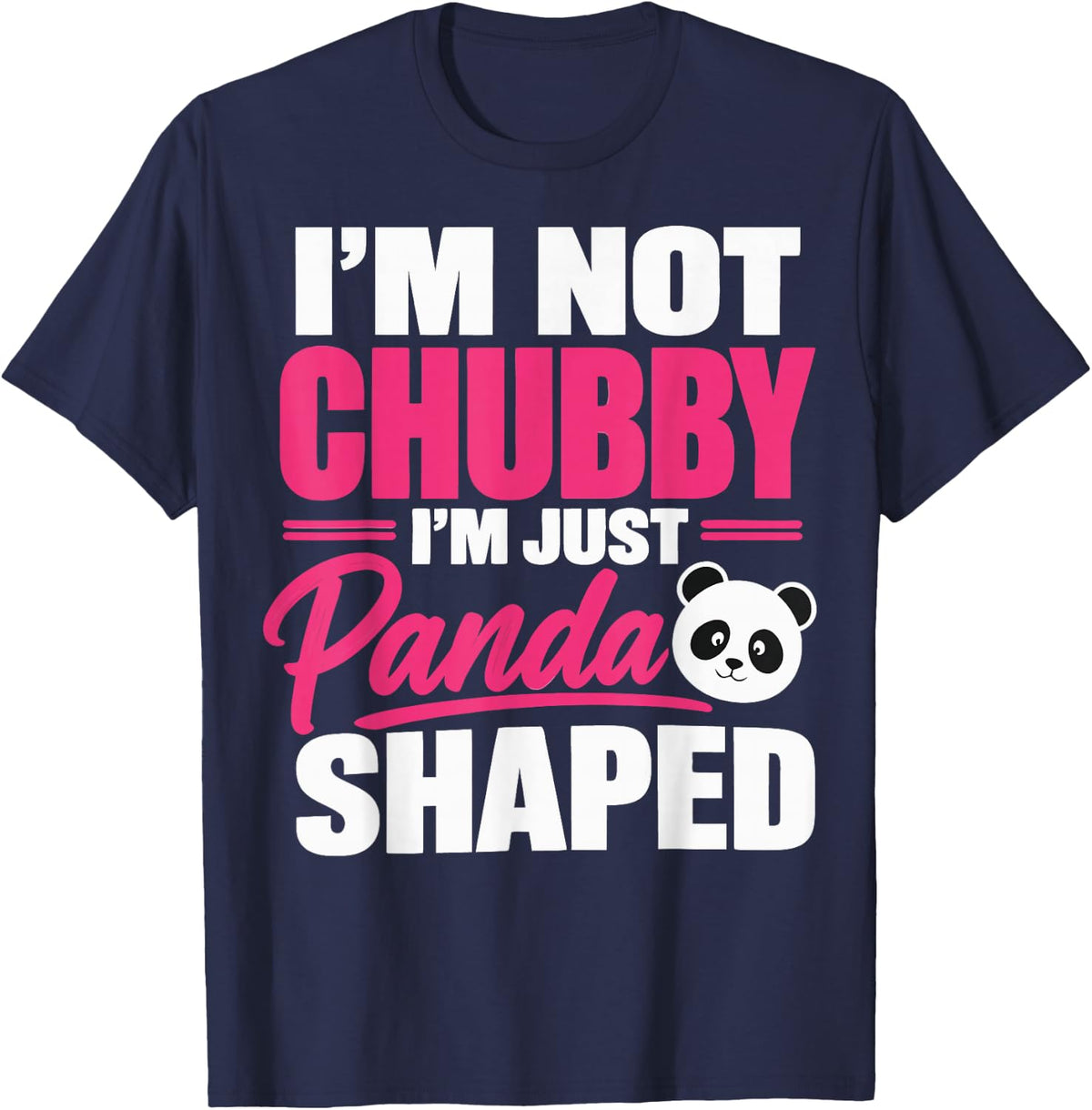Chubby Panda Bear T-Shirt - Navy Blue
