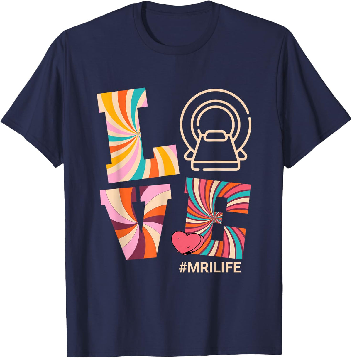 MRI TECHNOLOGIST MRI TECH Magnetic Resonance Imaging T-Shirt - Navy Blue