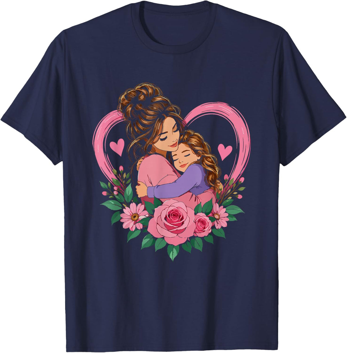 Step Mom Blooming Into Bonus Family She Always Wanted T-Shirt - Navy Blue