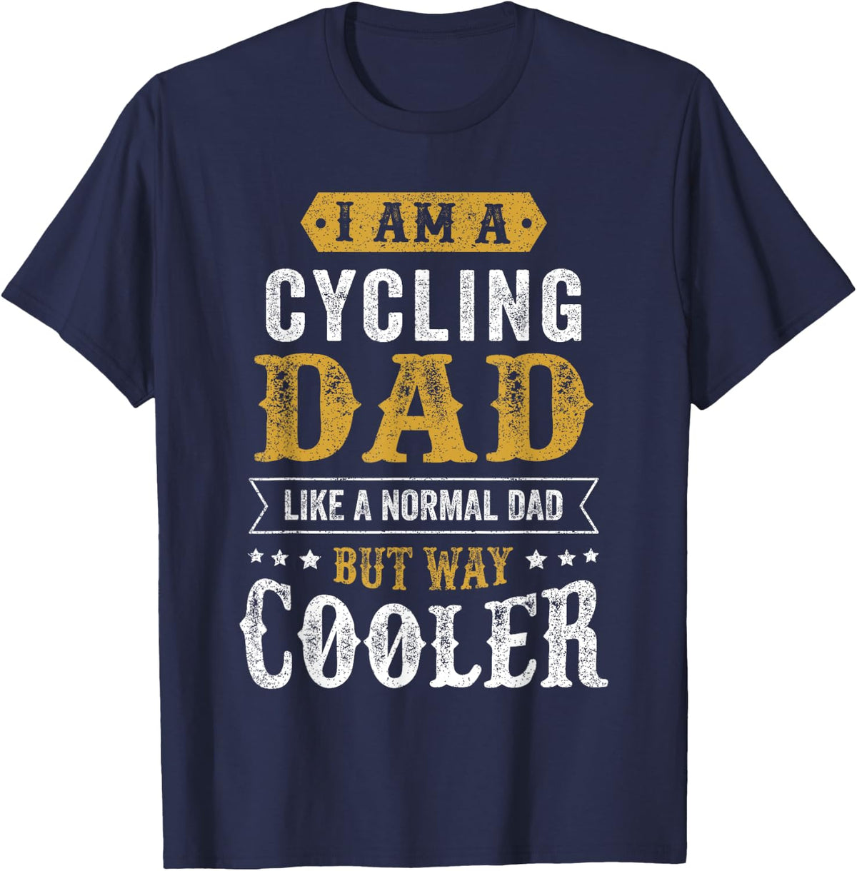 Mens Funny Bicycle Tee Biking Father Cycling Dad T-Shirt - Navy Blue