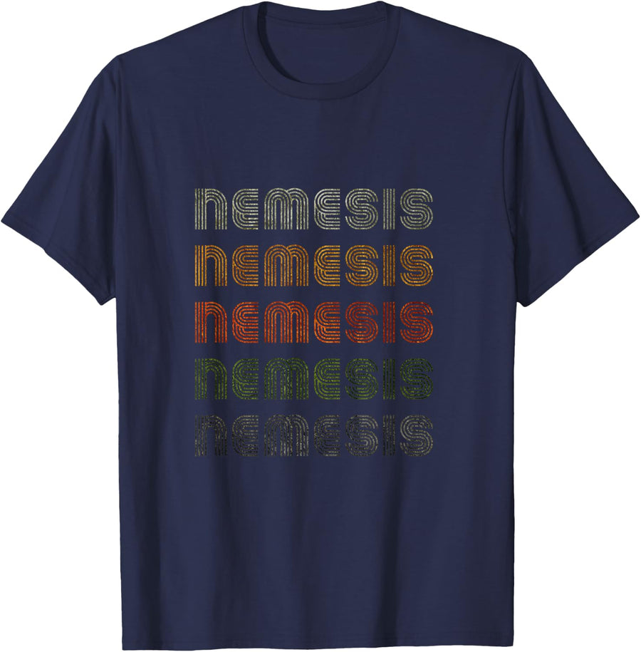Love Heart Nemesis Tee Grunge Vintage Style Black Nemesis T-Shirt - Navy Blue