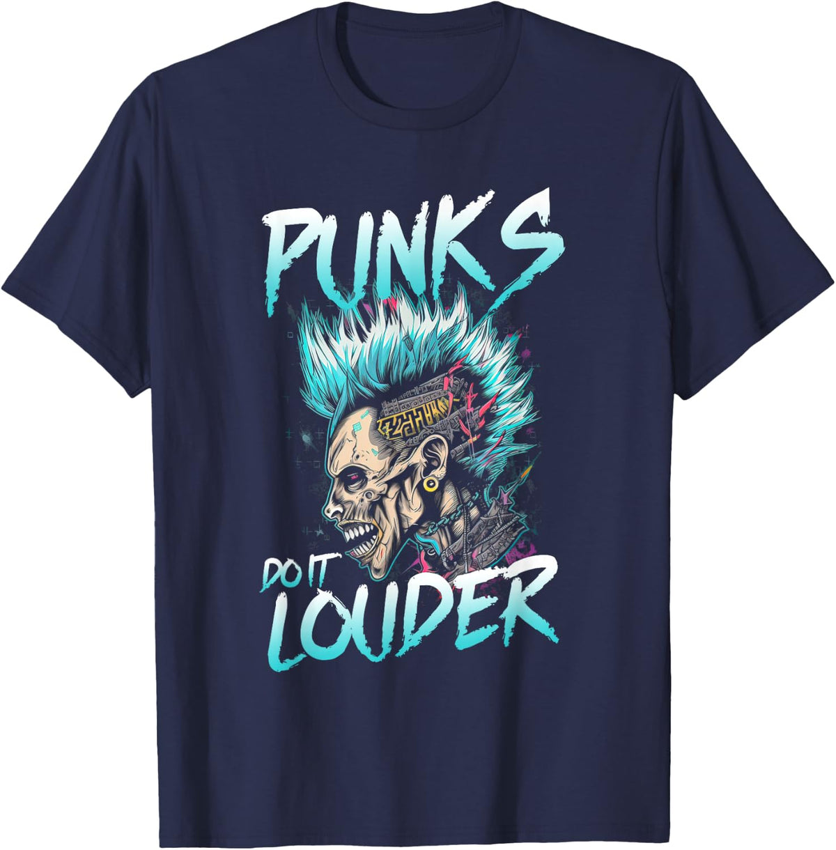 Band Rock Not Dead It Just Went Undeground Emo Punk T-Shirt - Navy Blue