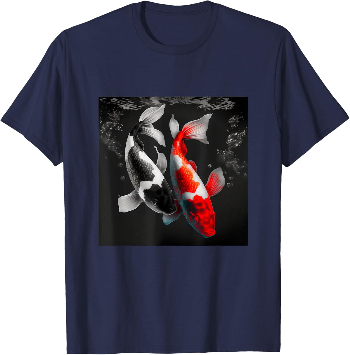 Japanese Koi Carp Nishikigoi Fish Japan T-Shirt - Navy Blue