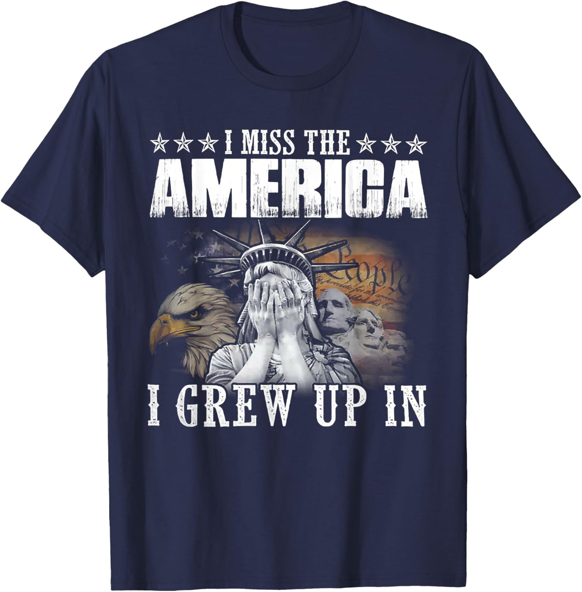I Miss The America I Grew Up In T-Shirt - Navy Blue