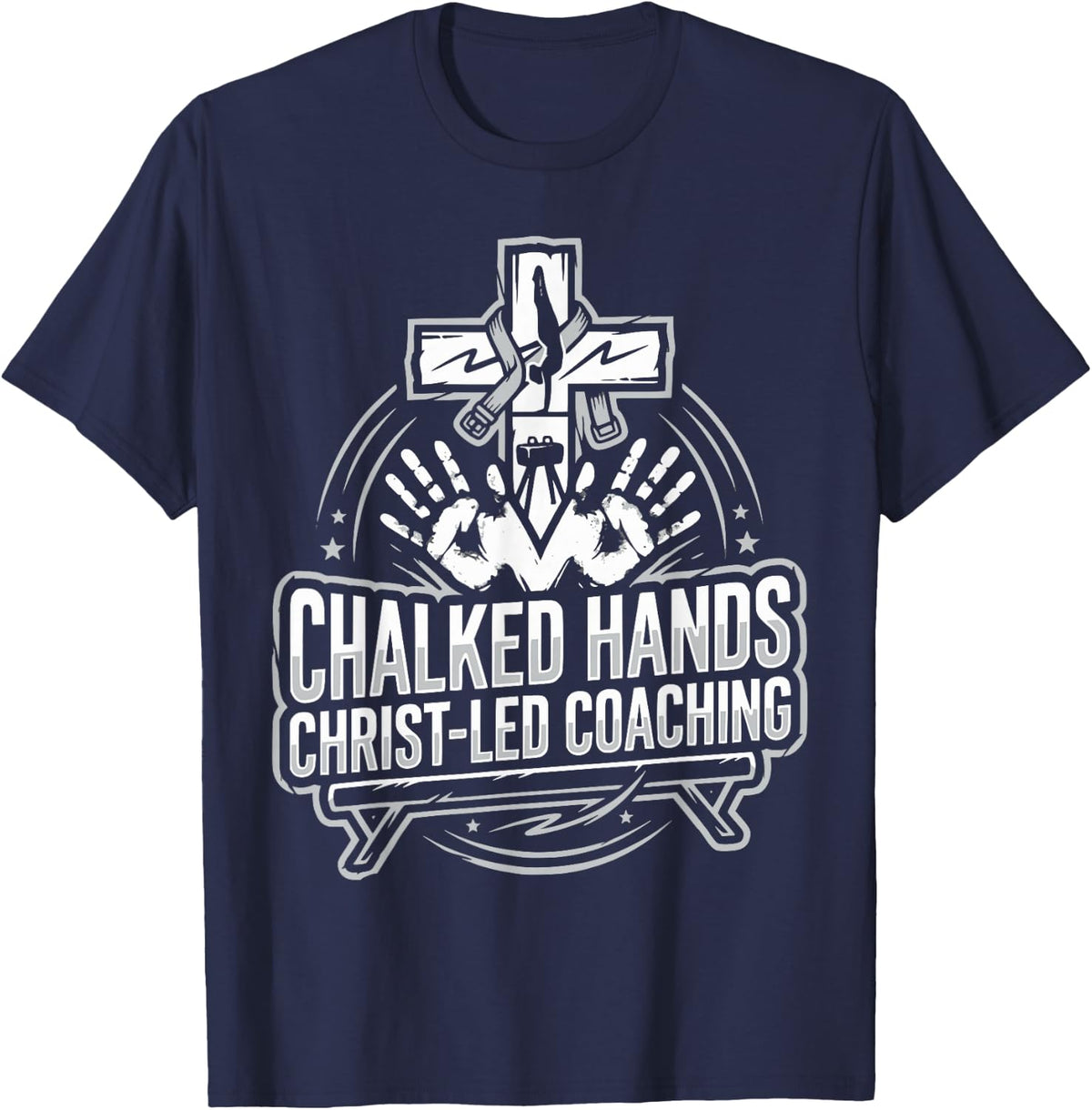 Christian Gymnastics Coach Jesus Christ Tumbling Gymnast T-Shirt - Navy Blue