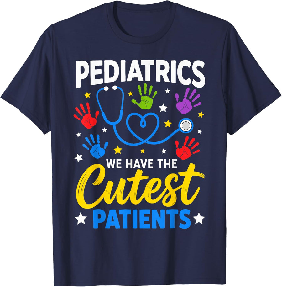 Pediatrics Cutest Patients Pediatrician Nurse Women T-Shirt - Navy Blue