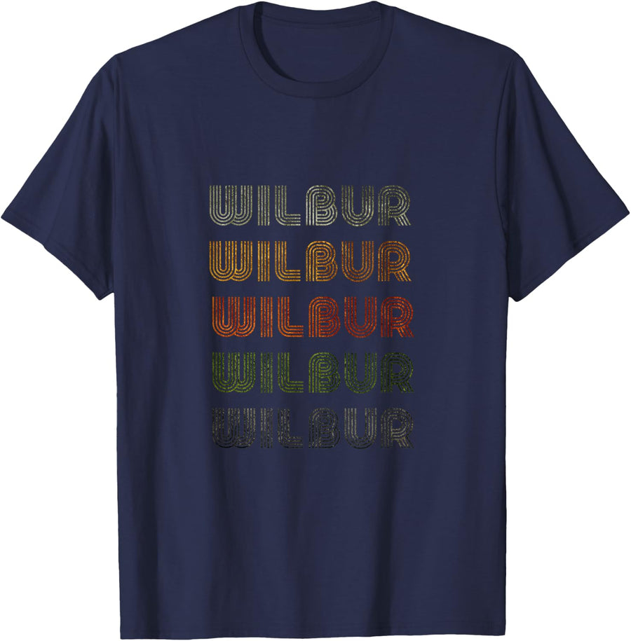 Love Heart Wilbur Tee Grunge/Vintage Style Black Wilbur T-Shirt - Navy Blue