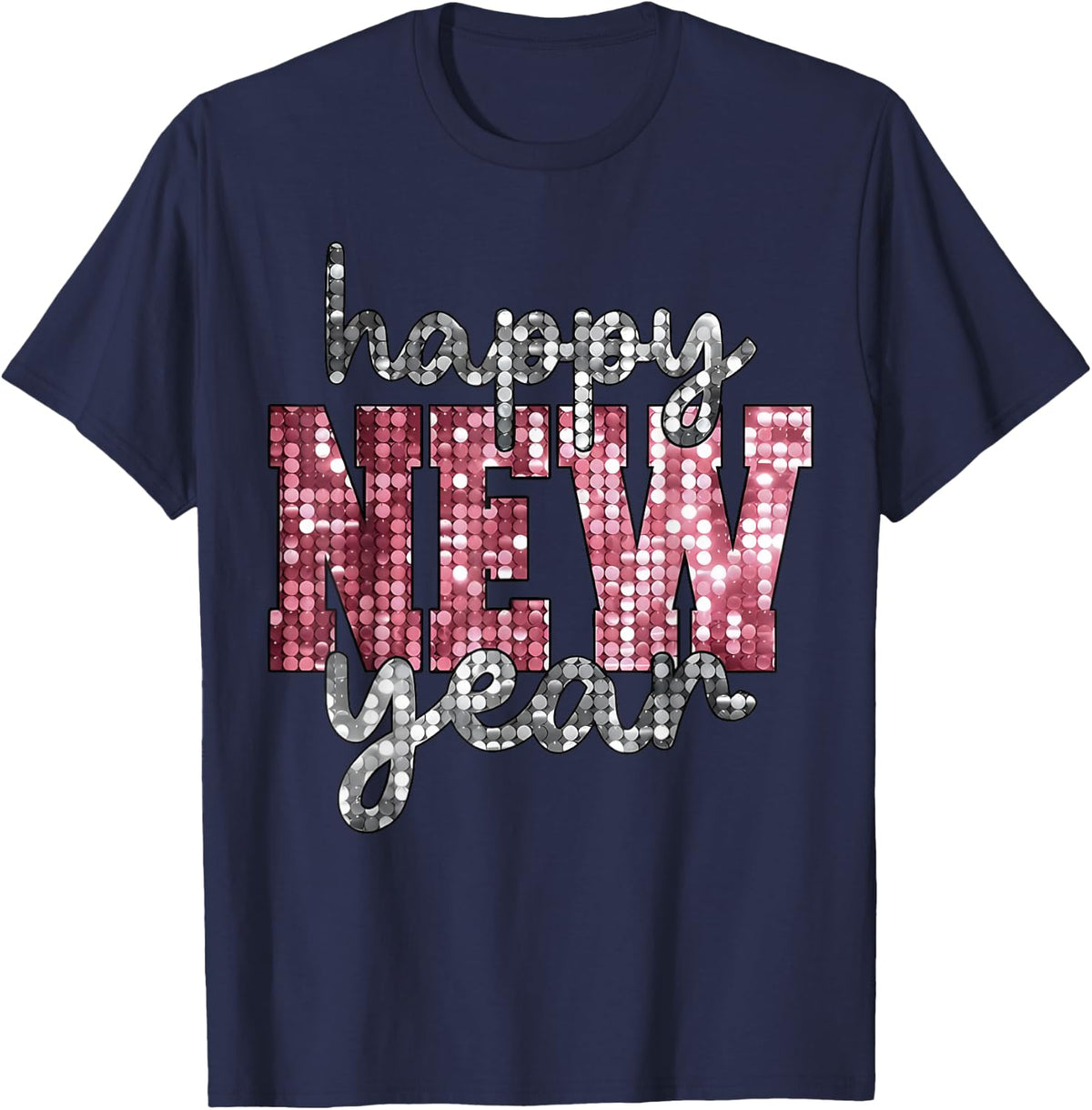2025 Happy New Year's Eve Party Countdown Friends Family T-Shirt - Navy Blue