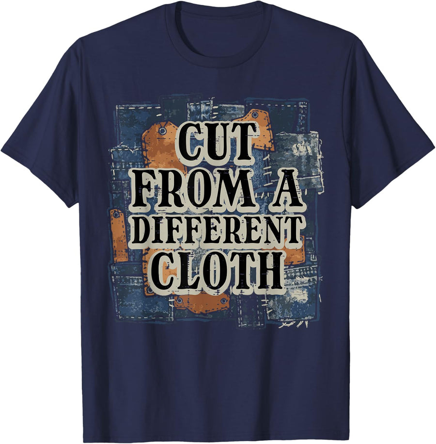 Cut from A Different Cloth Hip Hop Rap Music Men Women Kids T-Shirt - Navy Blue