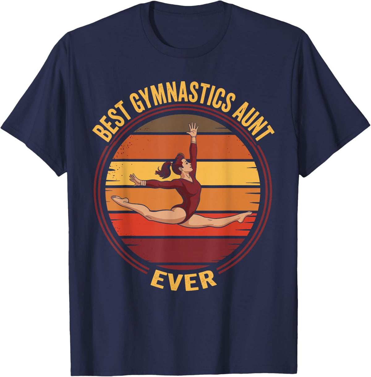 Best Gymnastics Aunt Ever T-Shirt - Navy Blue