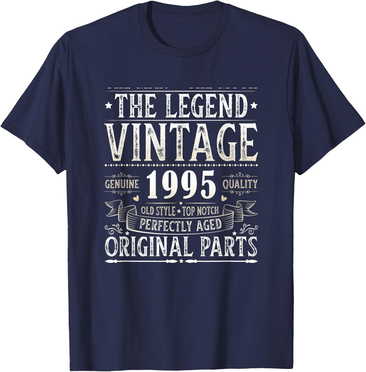 Vintage 1995 T Shirts for Men Retro Funny 1995 Birthday T-Shirt - Navy Blue