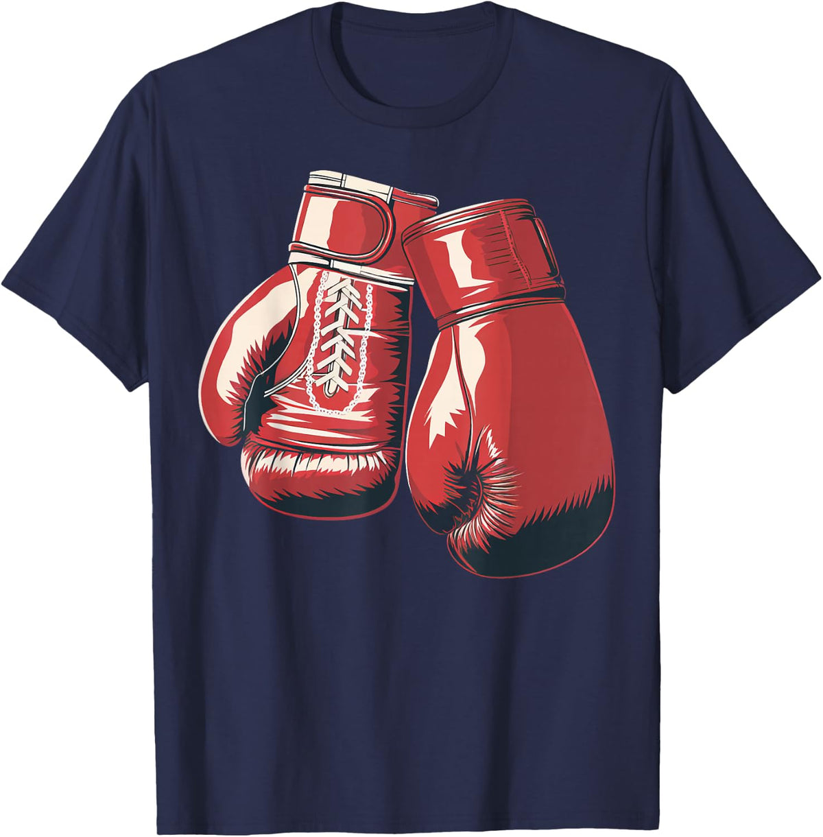 Boxing Gloves Combat Sport Boxing Student T-Shirt - Navy Blue